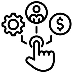 Fototapeta premium Resource Allocation Icon Lineal Syle