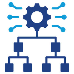 Workflow Automation Icon Dual Tone Color Style