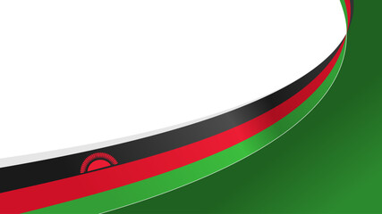 wavy malawi flag frame background with copy space for text. for national day