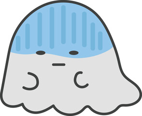 Gloomy ghost illustration