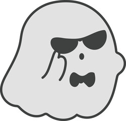 Cool ghost illustration