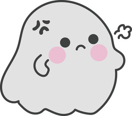 Angry ghost illustration