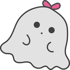 Cute ghost illustration