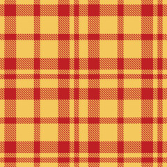 Bright Light Mustard Seamless Tartan with Bright Scarlet accents Textile Design