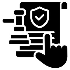 Transparent Policy Icon Black Style