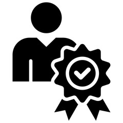 Credibility Badge Icon Black Style