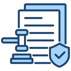 Code Of Conduct Icon Lineal Blue Style