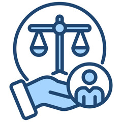 Ethical Practices Icon Lineal Blue Style