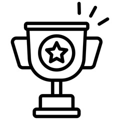Obraz premium Achievement Trophy Icon Lineal Syle
