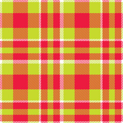 Modern Seamless Tartan in Dark Neon Yellow tones Textile Design
