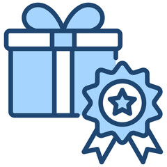 Grand Prize Icon Lineal Blue Style