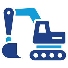 Heavy Machinery Icon Dual Tone Color Style