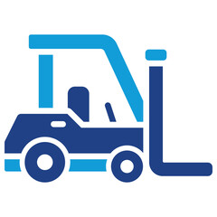 Naklejka premium Forklift Icon Dual Tone Color Style