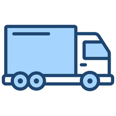 Heavy Transport Icon Lineal Blue Style