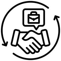 Onboarding Process Icon Lineal Syle