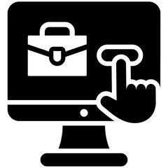 Job Application Icon Black Style