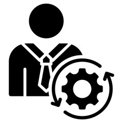 Work Efficiency Icon Black Style