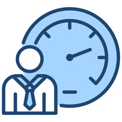 Work Speed Icon Lineal Blue Style