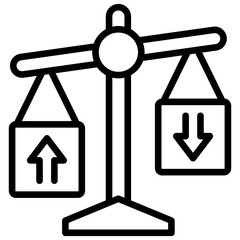 Trade Deficit Icon Lineal Syle