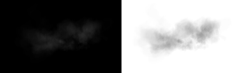 Fog haze effect on black and white canvas