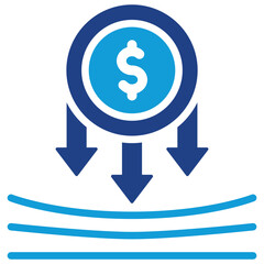 Inflation Pressure Icon Dual Tone Color Style