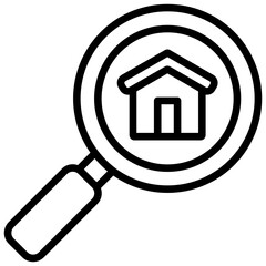 House Tracking Icon Lineal Syle
