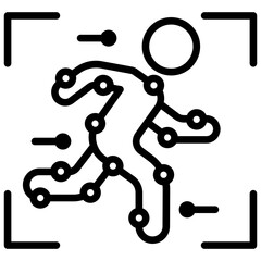 Movement Tracking Icon Lineal Syle