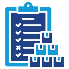 Inventory Log Icon Dual Tone Color Style