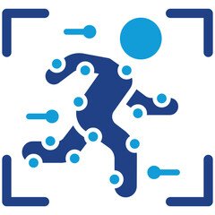 Movement Tracking Icon Dual Tone Color Style