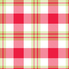 Smoky Celery and Pastel Neon Red Seamless Tartan Textile Design