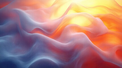 Obraz premium Abstract Waves of Colorful Light in Soft Flowing Patterns