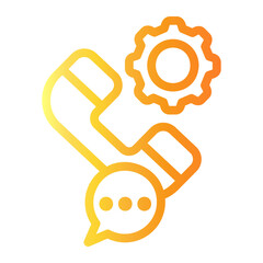 call Line Gradient Icon