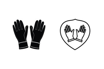 Protective Gloves Icons Safety, Hygiene, and Hand Protection Symbols