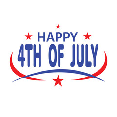 4th July Typography Vector Illustration and Calligraphy Text Design | Independence Day Graphics