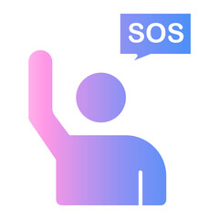 ask for help Gradient icon