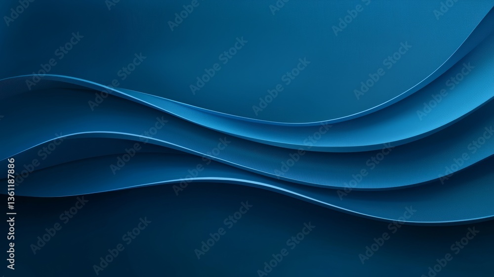 Poster dynamic abstract blue wave background, flowing lines and gradient colors for modern design
