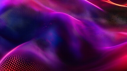 Captivating Abstract Futuristic Background with Holographic Data Particles and Fluid Digital Interface