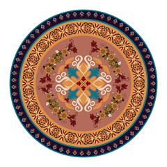 Tile plate pattern, decorative pattern for round rugs