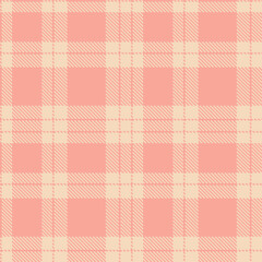 Pastel Blush Seamless Tartan with Dusty Light Peach accents Textile Design