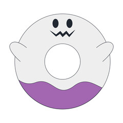 Cute Cartoon Halloween Element. Vector Illustration Isolated on White Background.