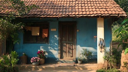 Indian vintage village house