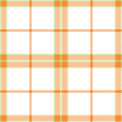 Iridescent Greenish Beige and Neon Dusty Orange Seamless Tartan Textile Design