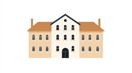 Modern suburban house with numerous windows and a sturdy roof, residential architecture study