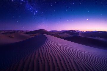desert landscape with moon