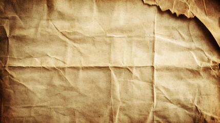 Aged Typewriter Paper with Faded Ink and Worn Textures in Warm Sepia Tones