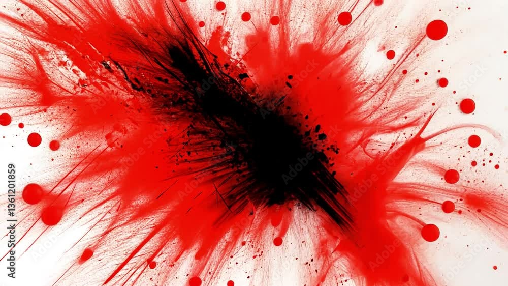 Poster explosive abstract: dynamic shot of a red and black abstract. capturing the pure joy and triumph.
