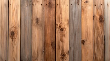 Obraz premium A textured wooden wall featuring a blend of light and dark planks with natural grain patterns, showcasing rustic charm and warmth.
