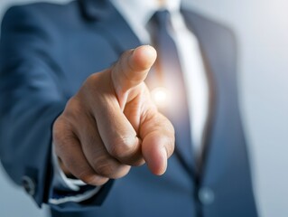 Business Professional Using Biometric Security to Access Confidential Financial Reports