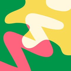 Groovy colourful abstract shape background