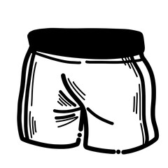 Summer swimwear cartoon line Art